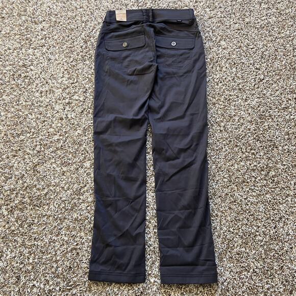 Prana Halle Straight Pant Women's 0 Regular Coal Standard Fit Low Rise Stretch - Picture 6 of 13